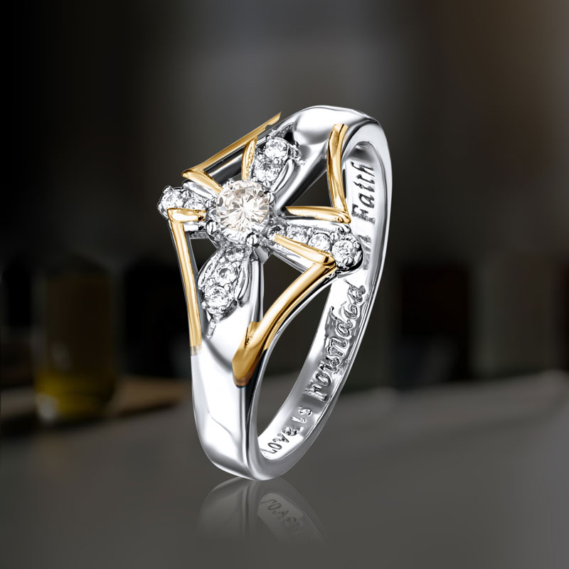 Our Lord is Founded on Faith Ring